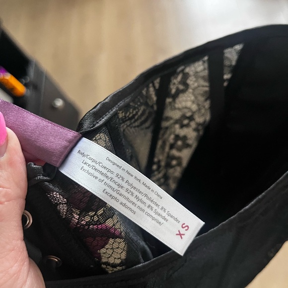 Adore Me Ashoka Corset Black XS | Goth Glam Whimsigoth Mob Wife Sexy - Picture 6 of 7